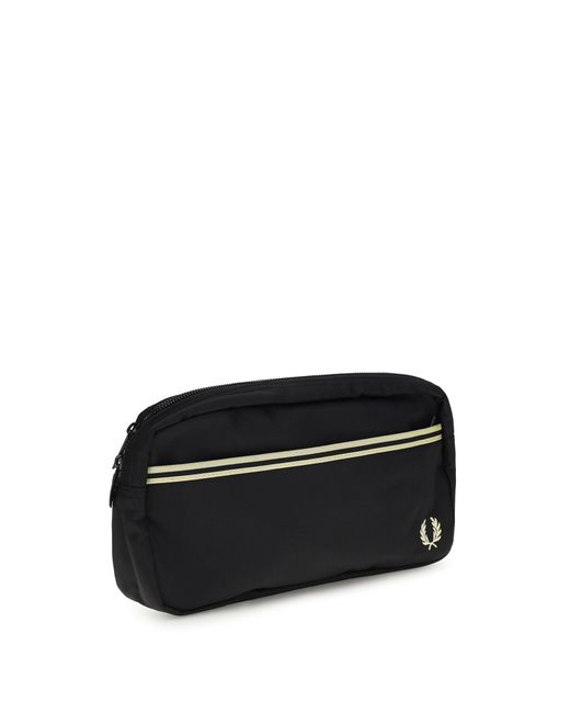 Fred Perry Black Shoulder Bag Twin-Tipped Webbing for men