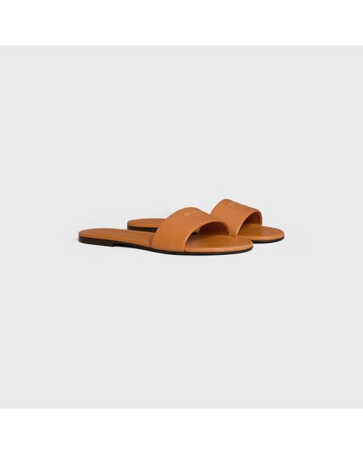 Céline Brown Leather Sandals Mules