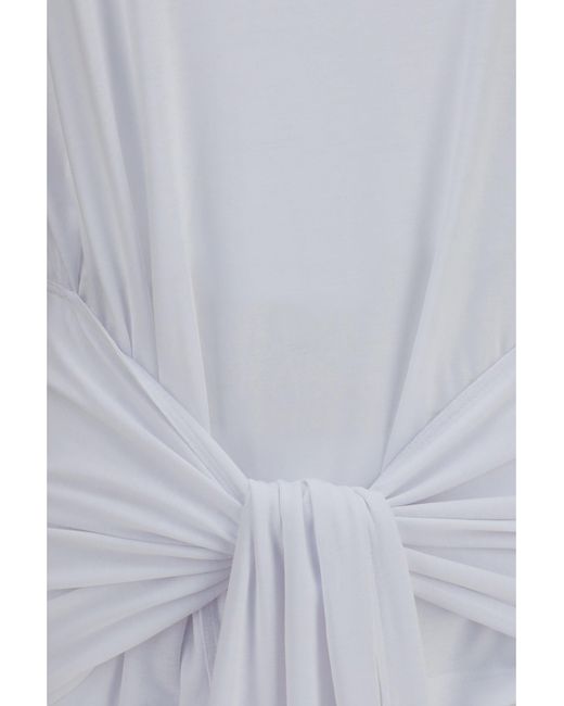 Totême Gray T-Shirt Draped-Waist Jersey