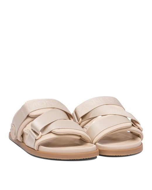 Moncler Natural "Mon Summer" Slides