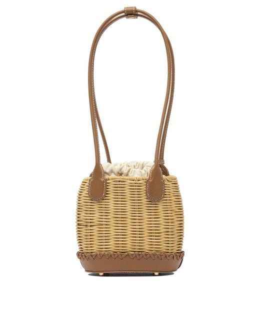 Self-Portrait Metallic 'Rattan Charm Shoulder Bag' Shoulder Bag