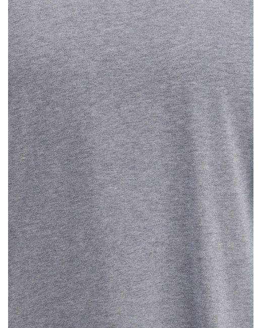 Brunello Cucinelli Gray Cotton T-Shirt for men