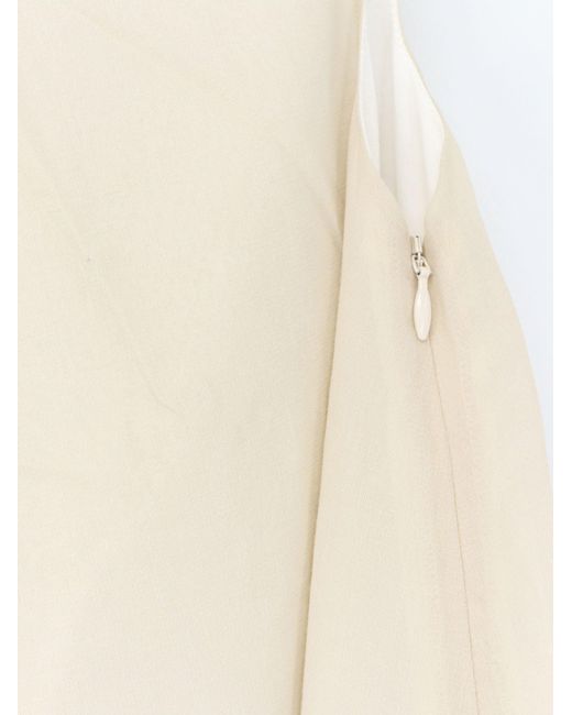 LAMRONS White Dress Viscose-Lyocell Blend