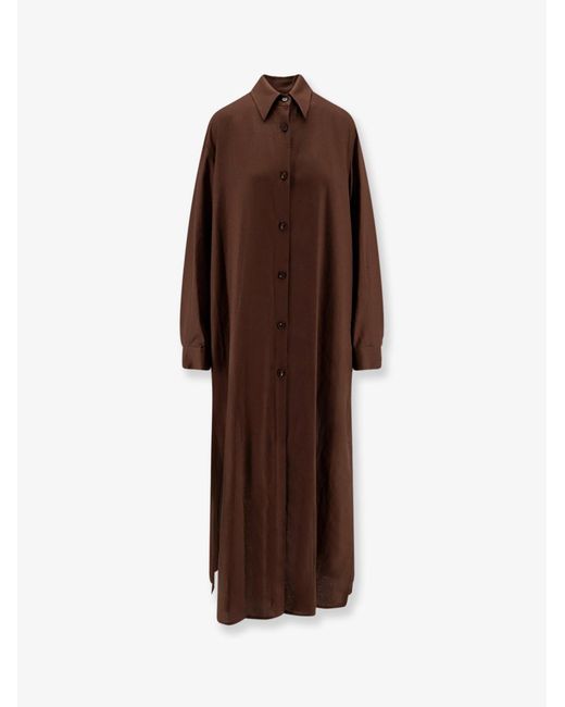 Hevò Brown Chemisier Dress