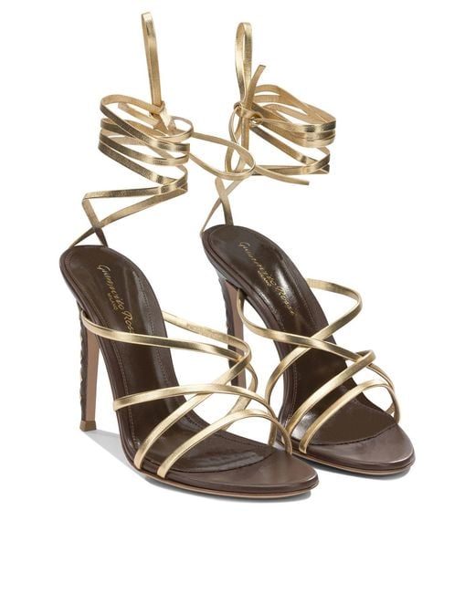 Gianvito Rossi Metallic Heeled Sandals