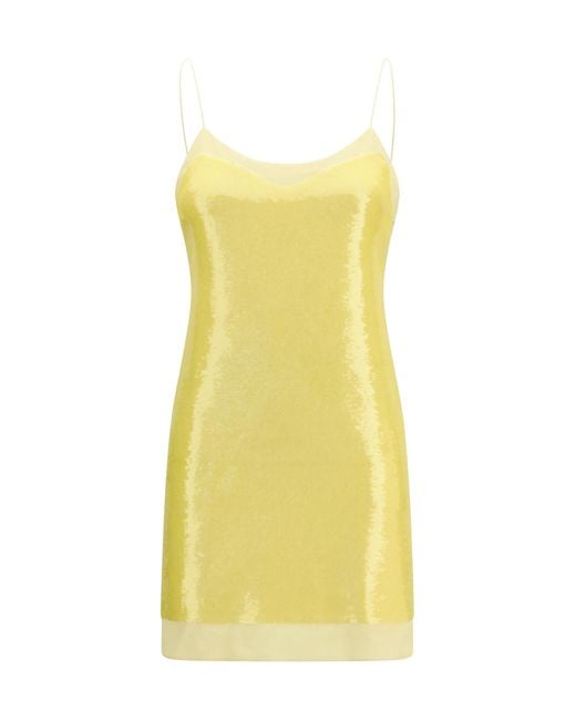 Gucci Yellow Sequined Mini Dress