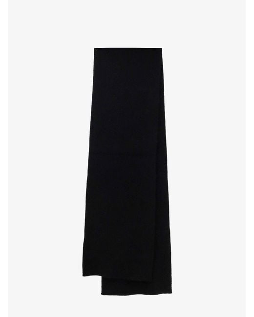 Rick Owens Black Alpaca And Wool Blend Scarf for men