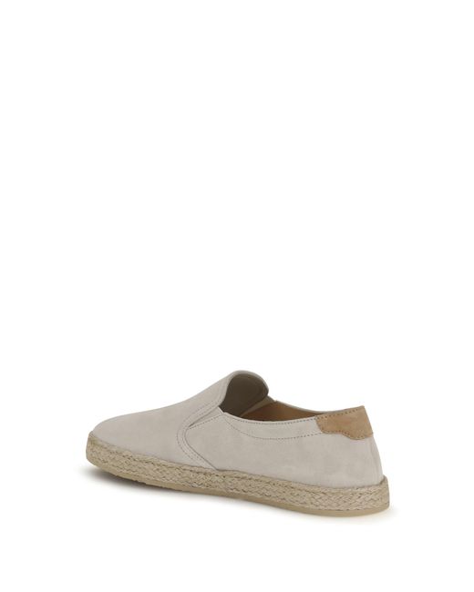 Brunello Cucinelli White Suede Sneakers for men