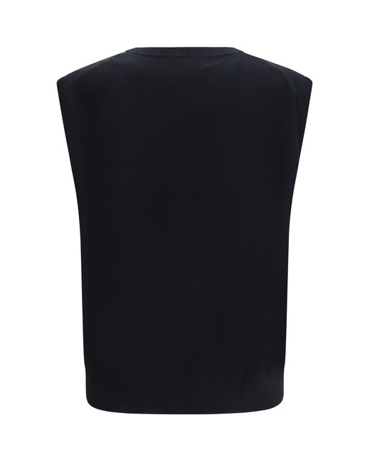 Extreme Cashmere Black Sleeveless Sweater N°423 Lord