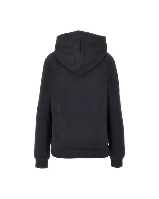 A.P.C. Blue Flocked Logo Hoodie