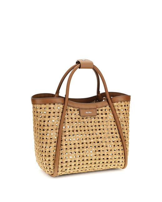 Max Mara Metallic Marine Tote Bag