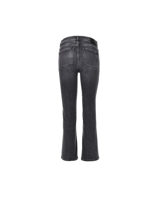 Weekend by Maxmara Gray Stretch Denim Cropped Jeans