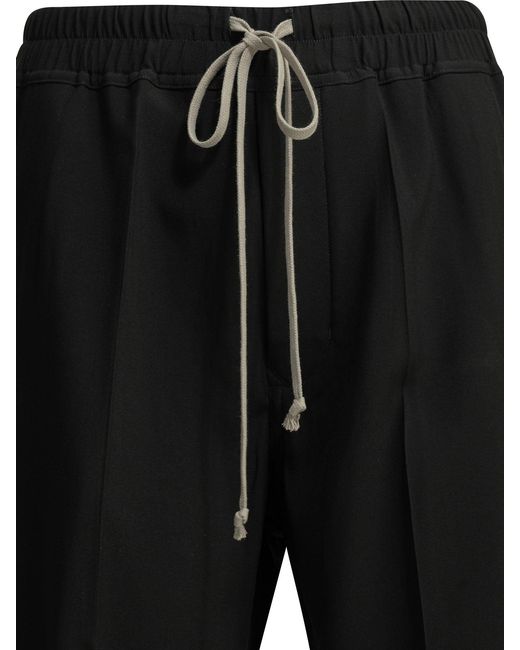 Rick Owens Black "Dietrich Drawstring" Parachute Pants
