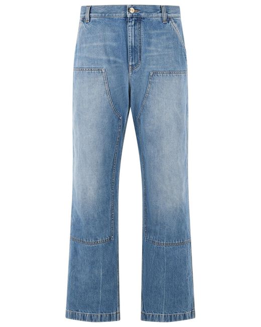 Versace Blue 'Carpenter' Light Denim Jeans for men