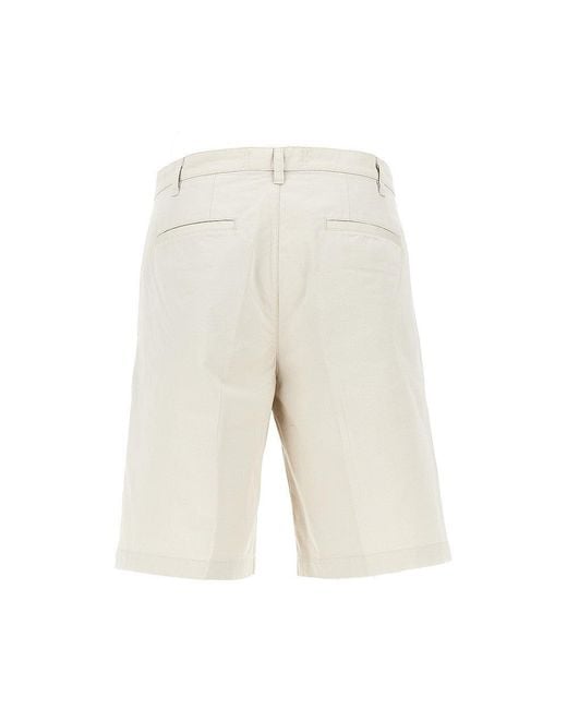 Aspesi Natural Cotton Shorts With Double Dart for men