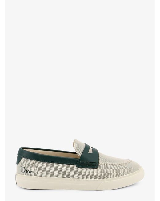 Dior Green Dior Chester Dioriviera Canvas And Leather Loafers for men
