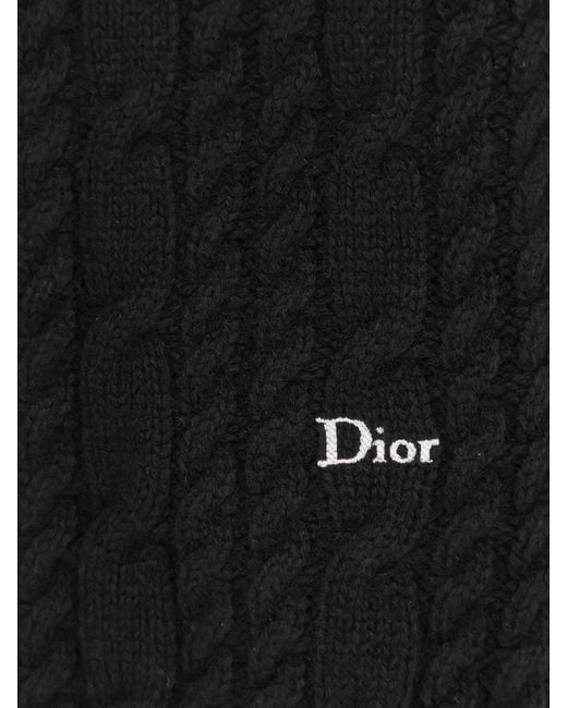 Dior Black Dior Cable-Knit Cashmere Sweater for men