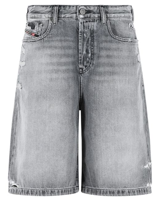 DIESEL Gray 'Desire' Cotton Shorts