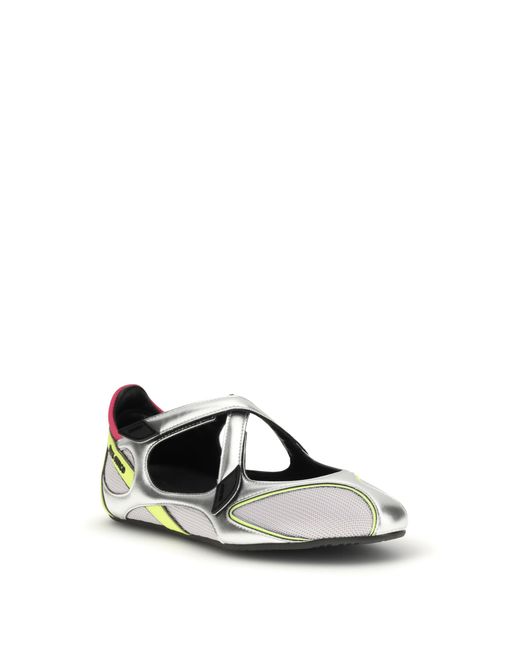 The Attico White Ballerinas