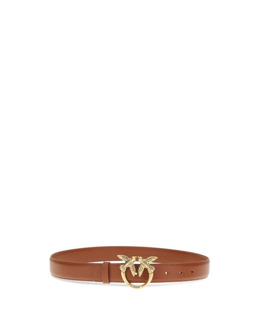 Pinko Brown Belt Love Berry Leather Antique