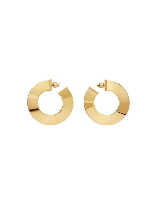 Alaïa Metallic "Blade" Rounded Earrings