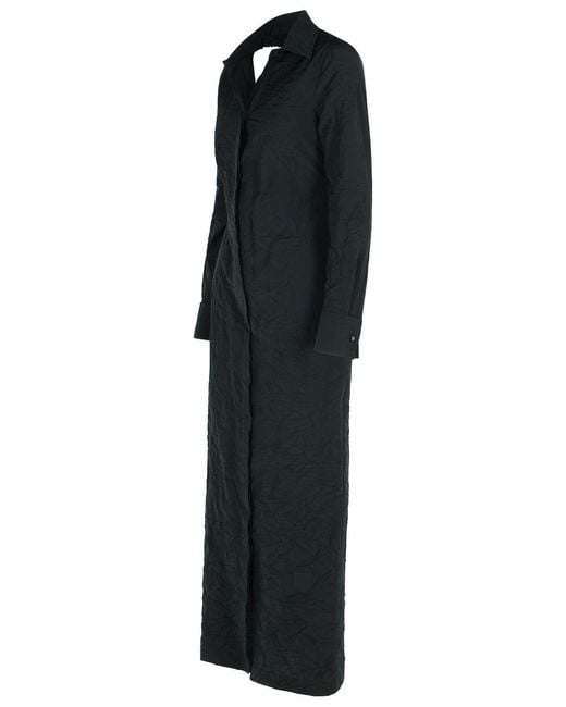 Max Mara Black 'Rovigo' Cotton Blend Dress