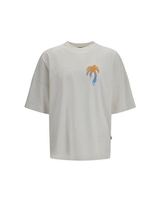 Palm Angels Gray I Love Pa Over T-Shirt for men