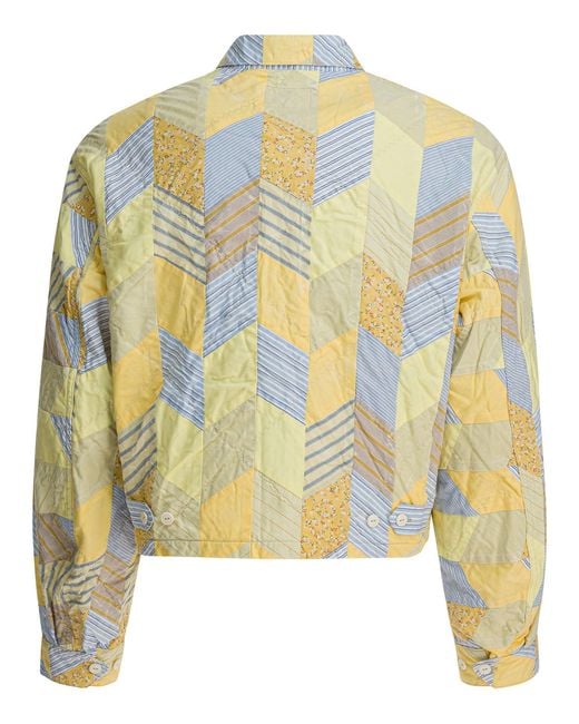 Kapital Yellow "Yabane" Quilted Jacket for men