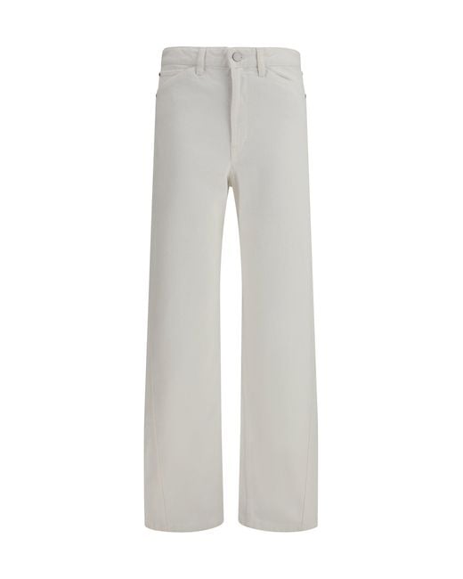 Lemaire Gray Cotton Five-Pocket Pants