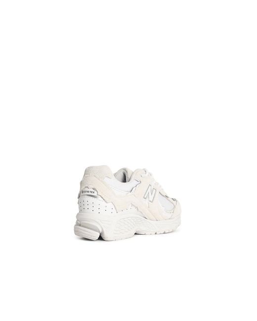 New Balance White 2002R Mesh And Suede Sneakers
