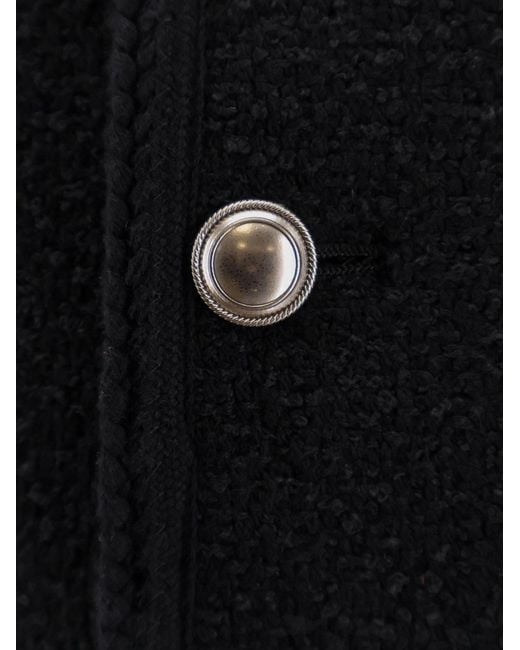 DUNST Blue Bouclé Tweed Blazer