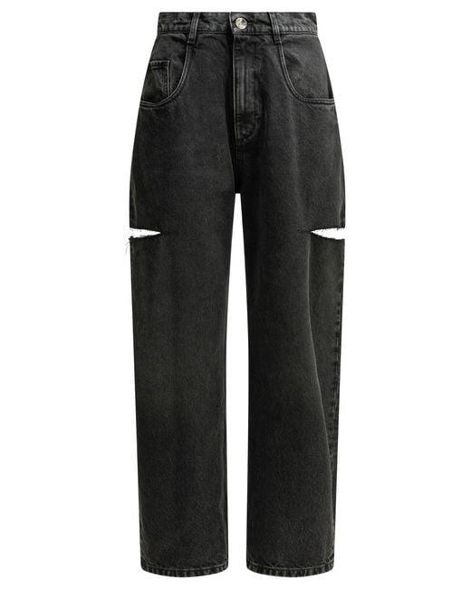 Maison Margiela Black Straight-Leg Cotton Jeans