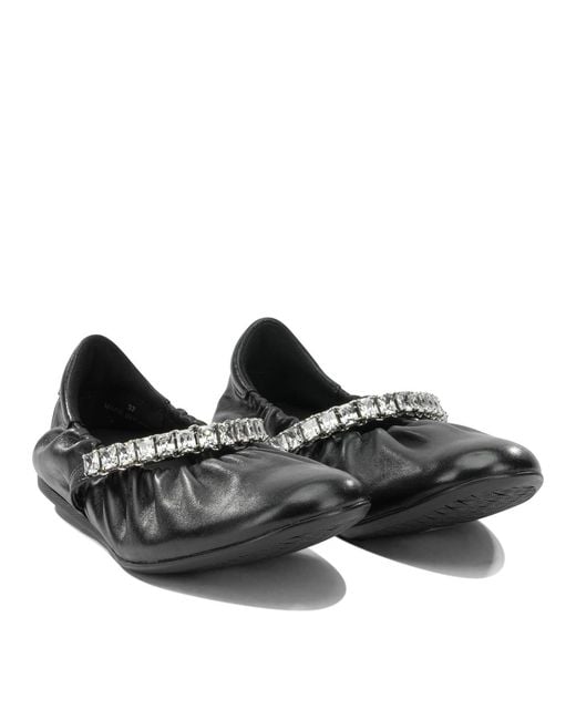 Jimmy Choo Black Jade Classic Ballet Flats