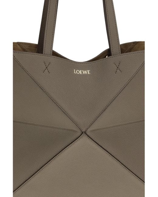 Loewe Brown Medium Puzzle Fold Tote Bag