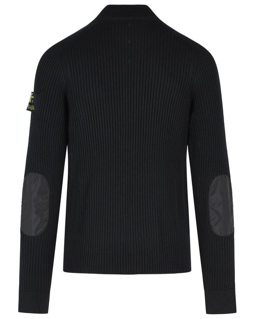 Premiata Black Merino Wool Sweater for men