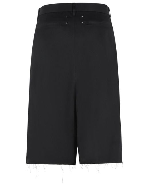 Maison Margiela Black 'Wrap' Cotton Shorts