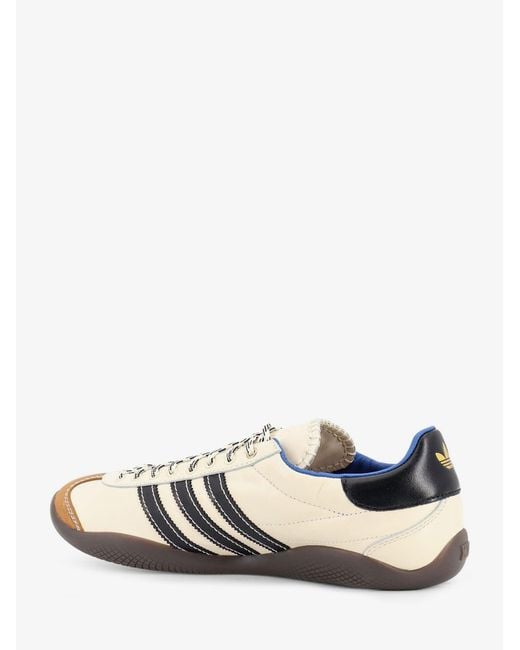 Adidas White Wb Karintha Og Leather Sneakers With Iconic Side Stripes