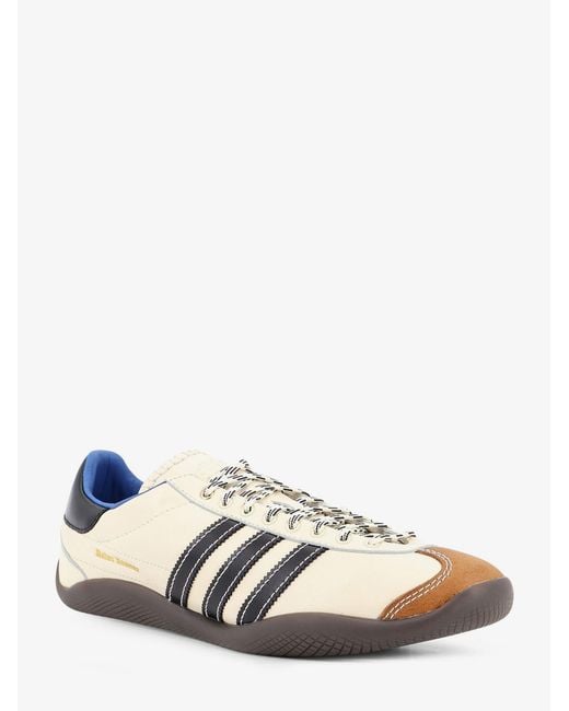 Adidas White Wb Karintha Og Leather Sneakers With Iconic Side Stripes