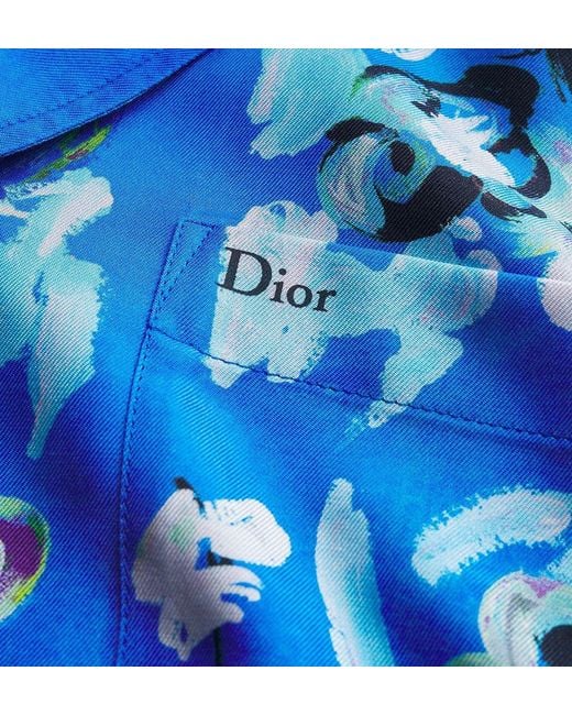 Dior Blue Riviera Casual Shirt for men