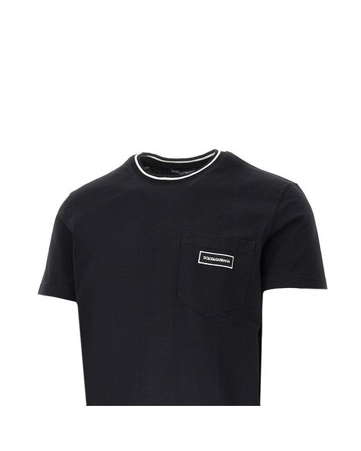 Dolce & Gabbana Black Dolce&Gabbana Cotton T-Shirt for men