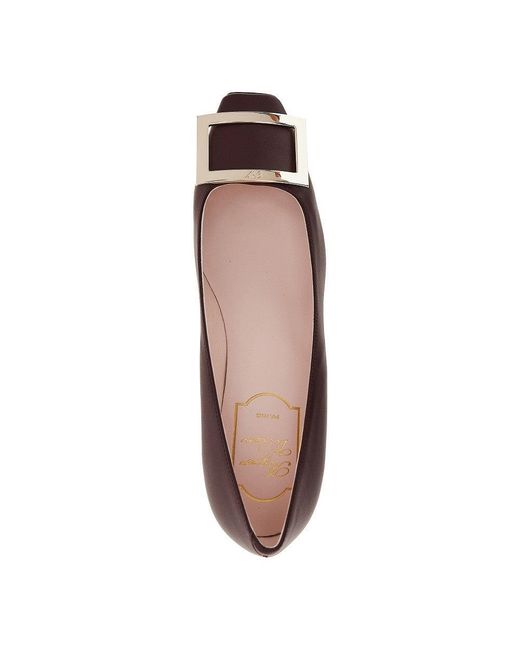 Roger Vivier Purple Trompette Leather Pumps
