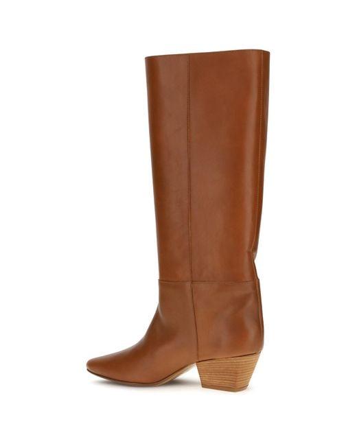 Forte_forte Brown High Leather Boots Cuoio