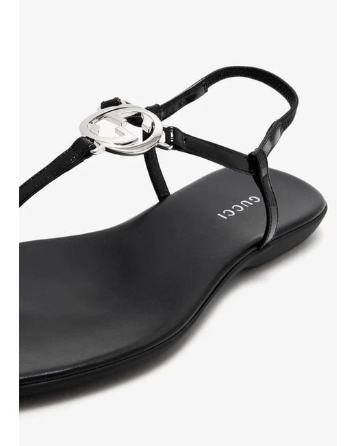 Gucci White Thong Sandals
