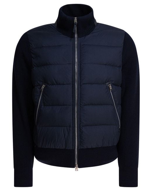 Tom Ford Blue Nylon And Wool Short Down Jacket for men