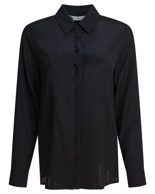 Max Mara Pure Blue Shirts Black