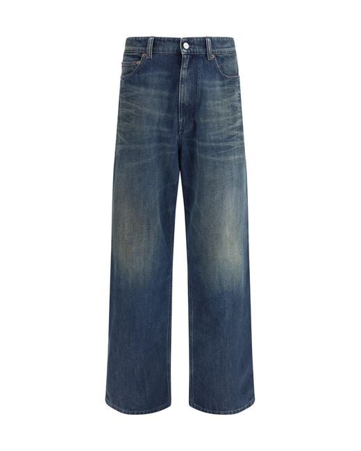 MM6 by Maison Margiela Blue Five-Pocket Pants