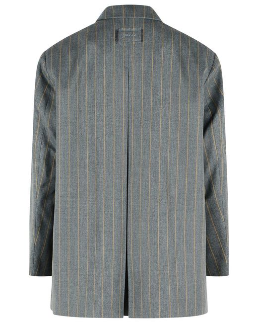 Ganni Gray Wool Blend Blazer