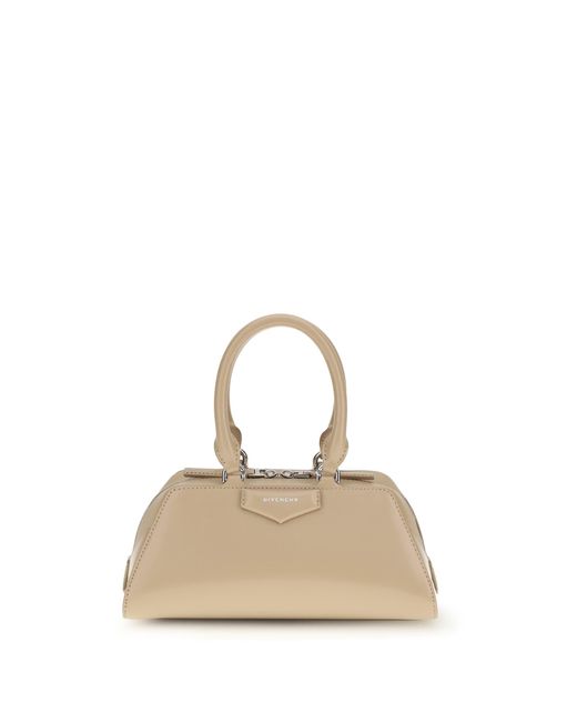 Givenchy Natural Antigona East-West Mini Leather Handbag Sand