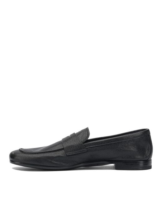 Prada Black Leather Loafers for men