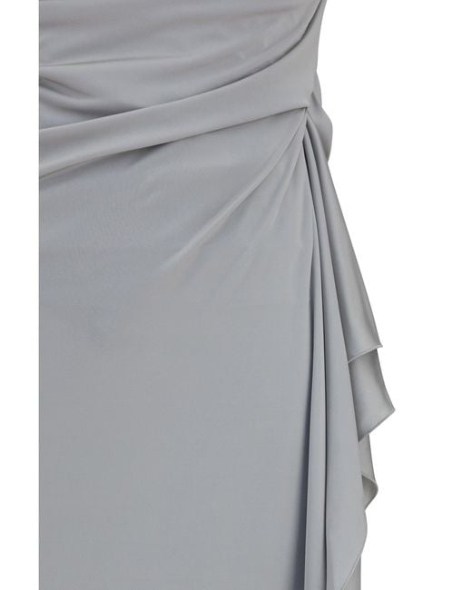 Versace Gray Viscose Jersey Dress